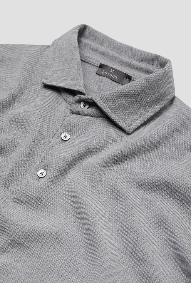 Knit polo with shirt collar ESSENTIAL - Ferrante | img vers.1300x/